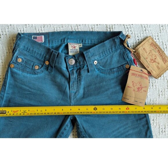 True Religion Women's Jeans NWT Casey Peacock Size 28 Skinny Made in USA - Picture 4 of 5